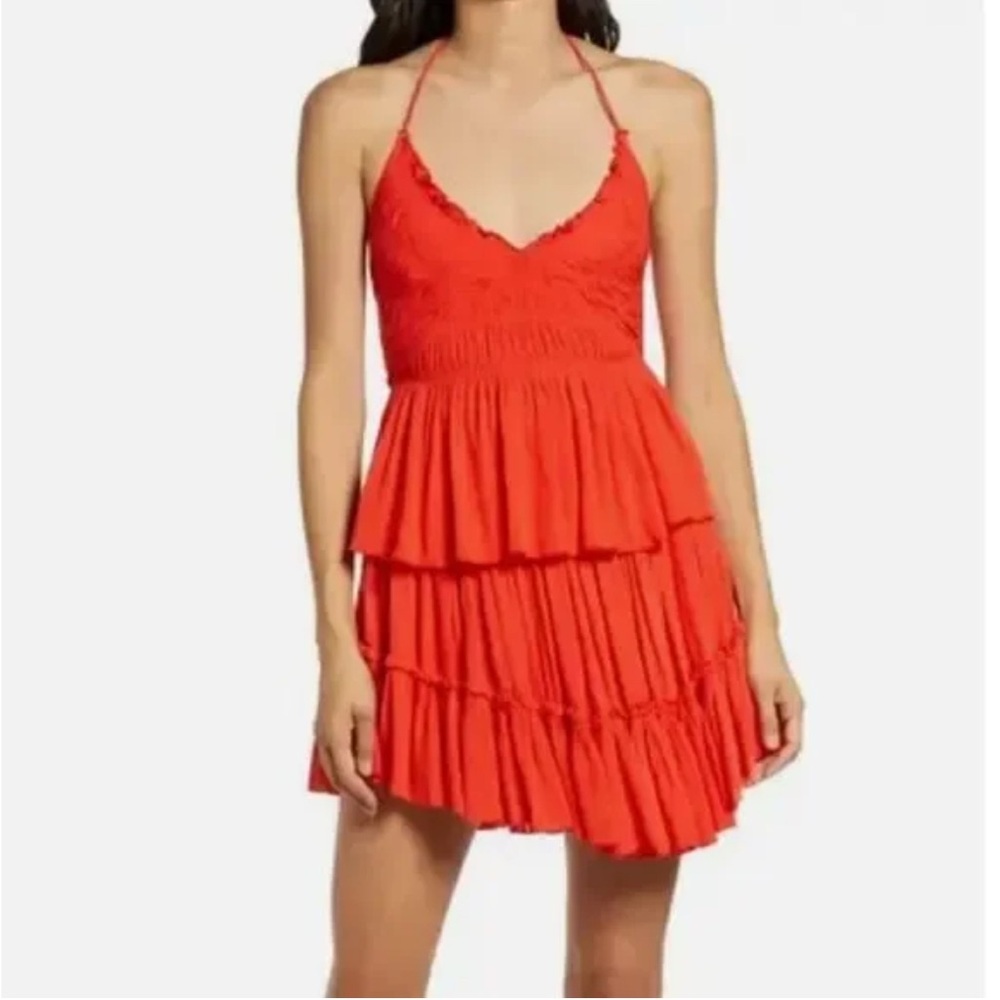 NWT Free People Hooked On You Halter Cropped mini skirt set.